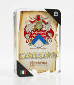 Brasão da Família Cavalcante Acrílico 3D 10x14,5x1,5 Pátria Cidadania