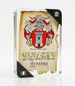 Brasão da Família Soares Acrílico 3D 10x14,5x1,5 Pátria Cidadania